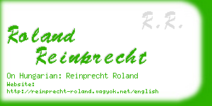 roland reinprecht business card